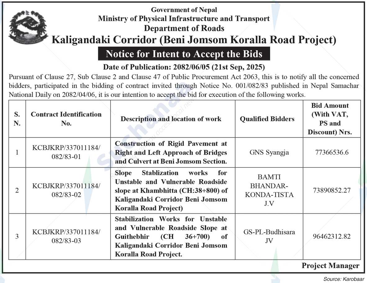 Kaligandaki Corridor (Beni Jomsom Koralla Road Project)