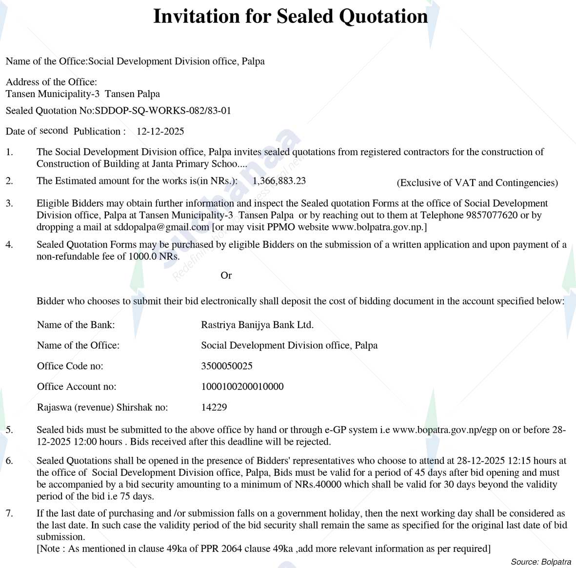 Social Development Division Office, Palpa