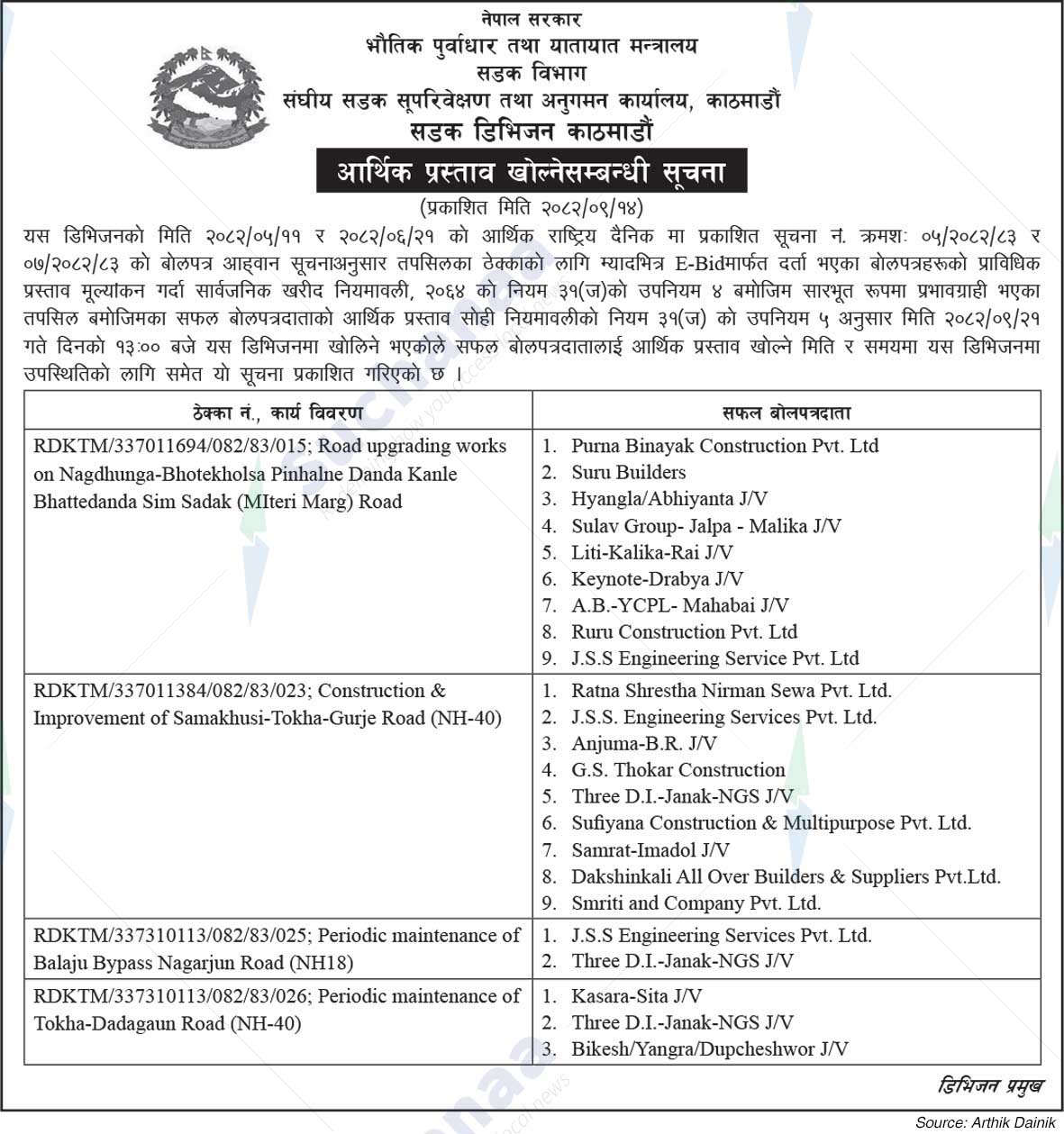 Road Division , Kathmandu