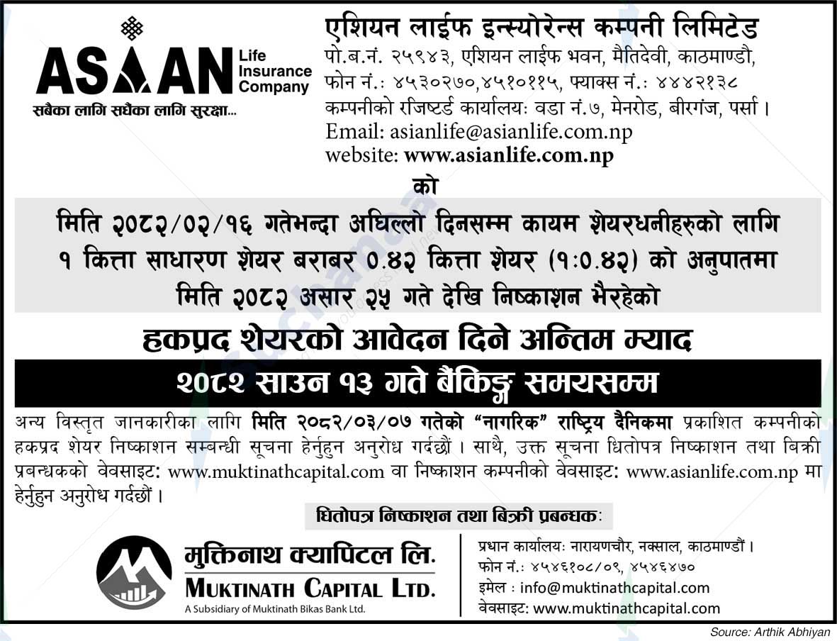 Asian Life Insurance Company Limited (ALICL)