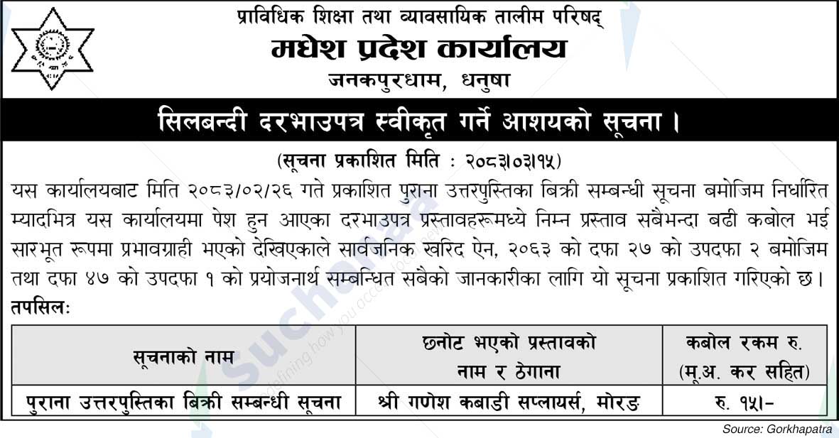 Madhesh Pradesh Karyalaya, Dhanusha