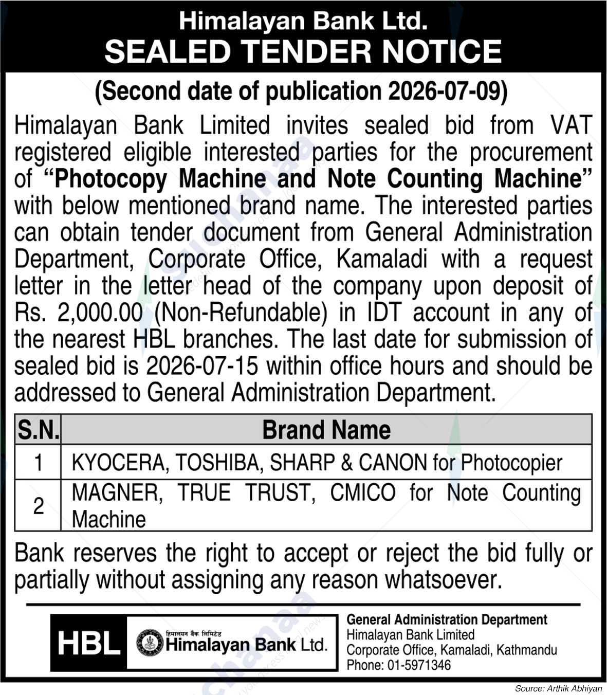 Himalayan Bank Limited