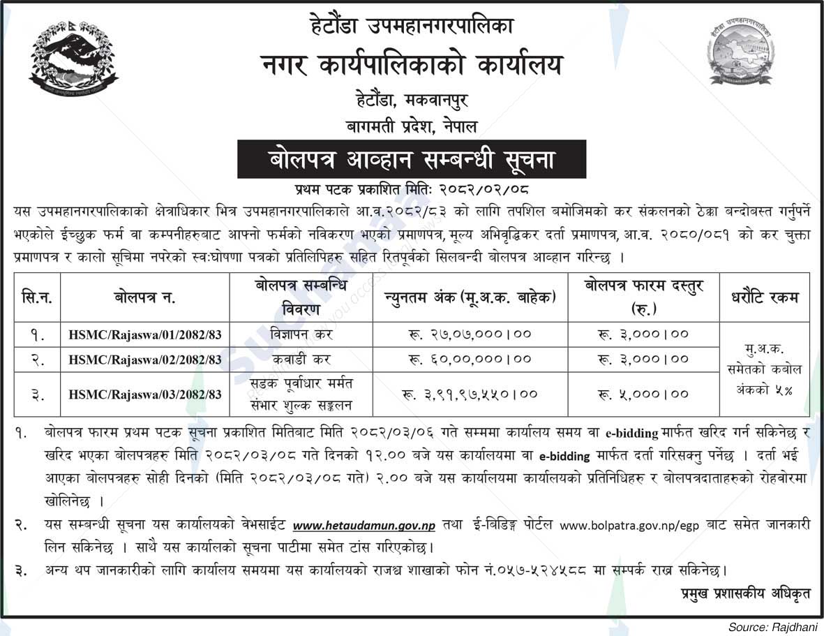 Hetauda Sub Metropolitan City