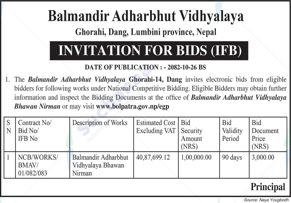 Balmandir Adharbhut Viddhalaya Ghorahi-14, Dang