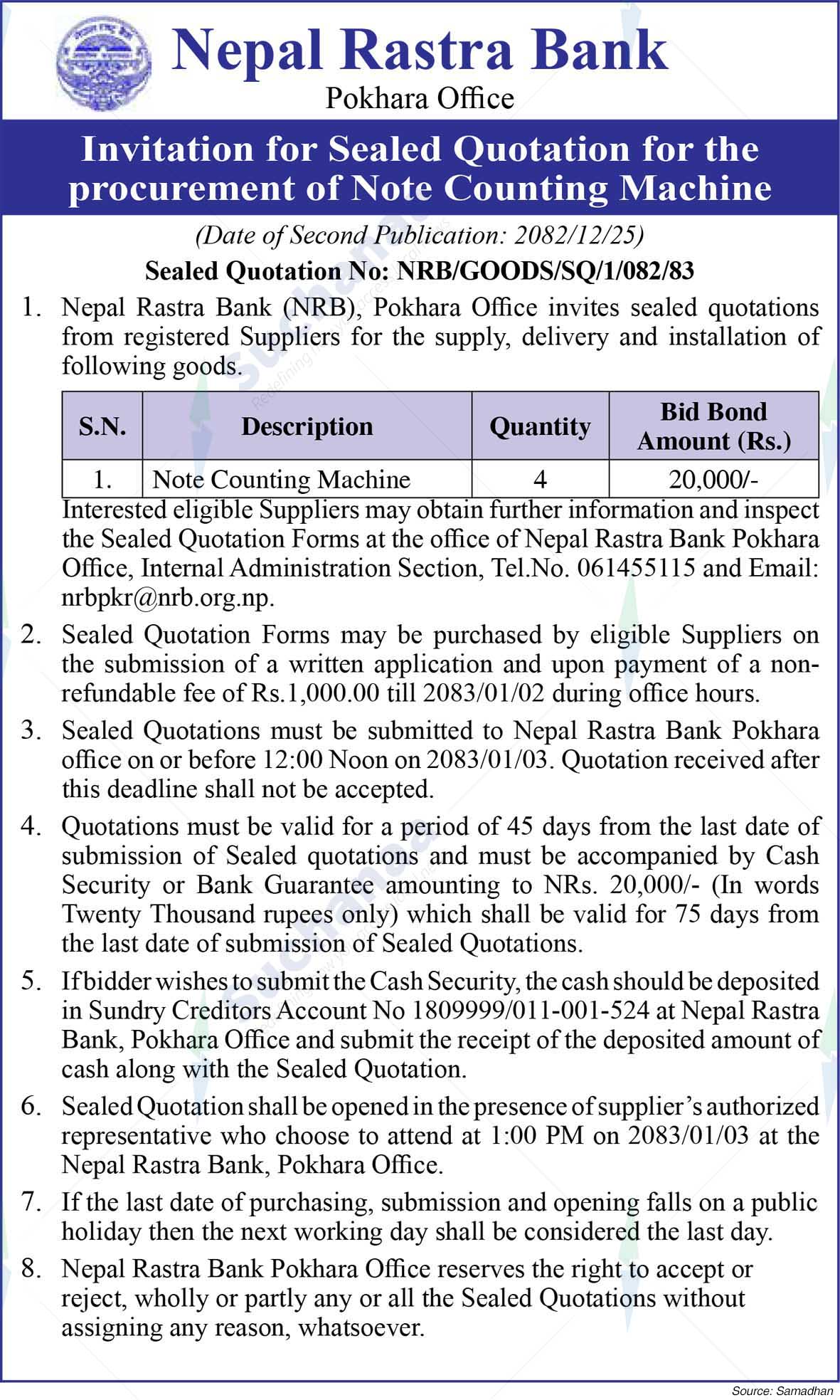 Nepal Rastra Bank, Pokhara