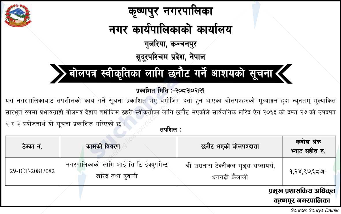 Krishnapur Municipality