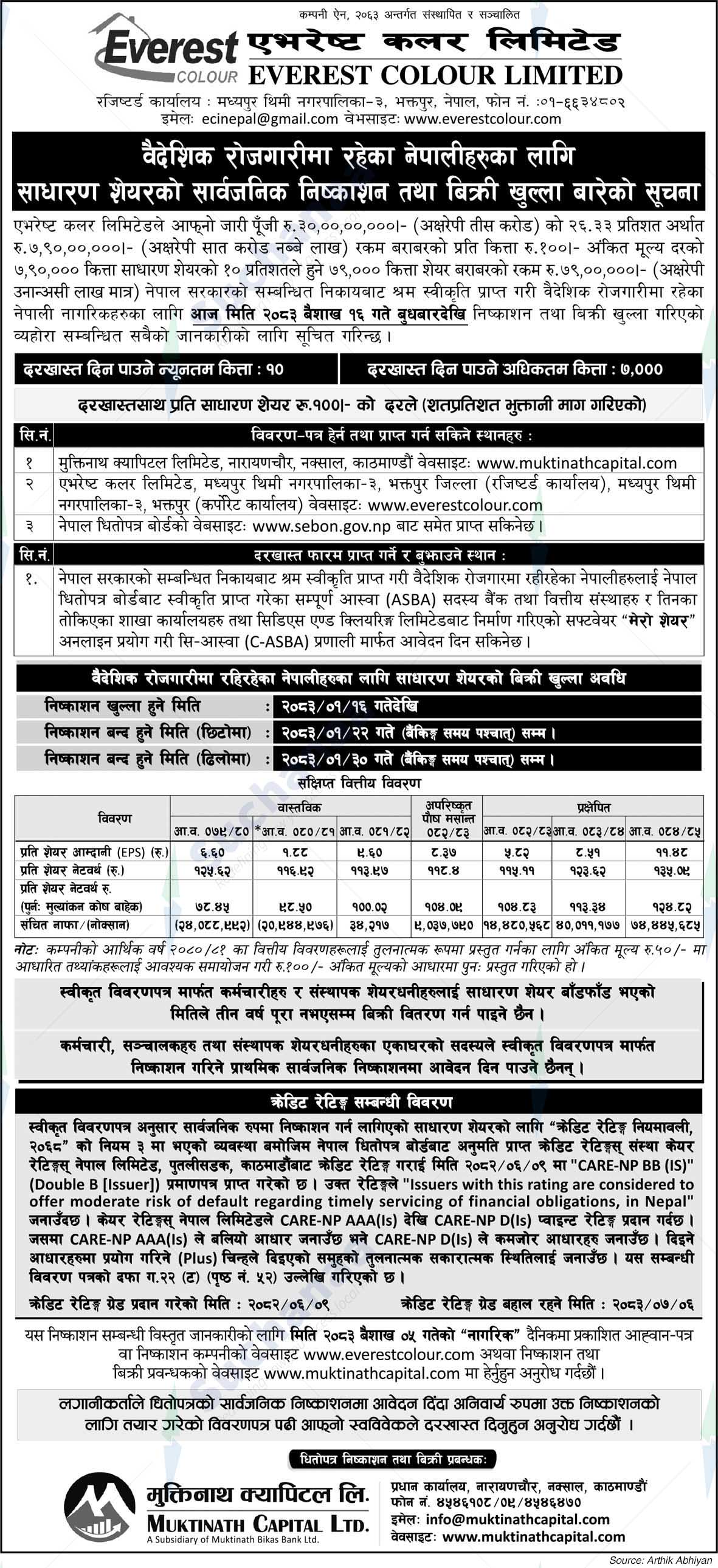 Everest Colour Limited