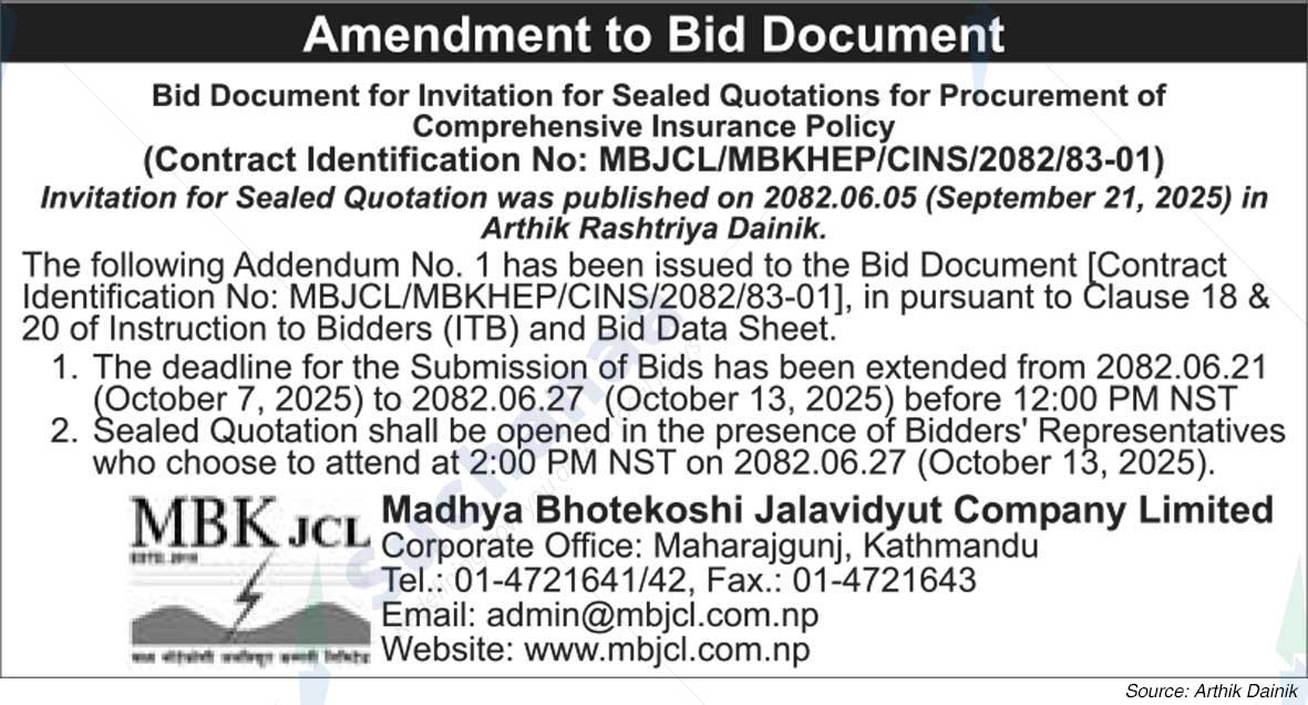 Madhya Bhotekoshi Jalavidyut Company Limited