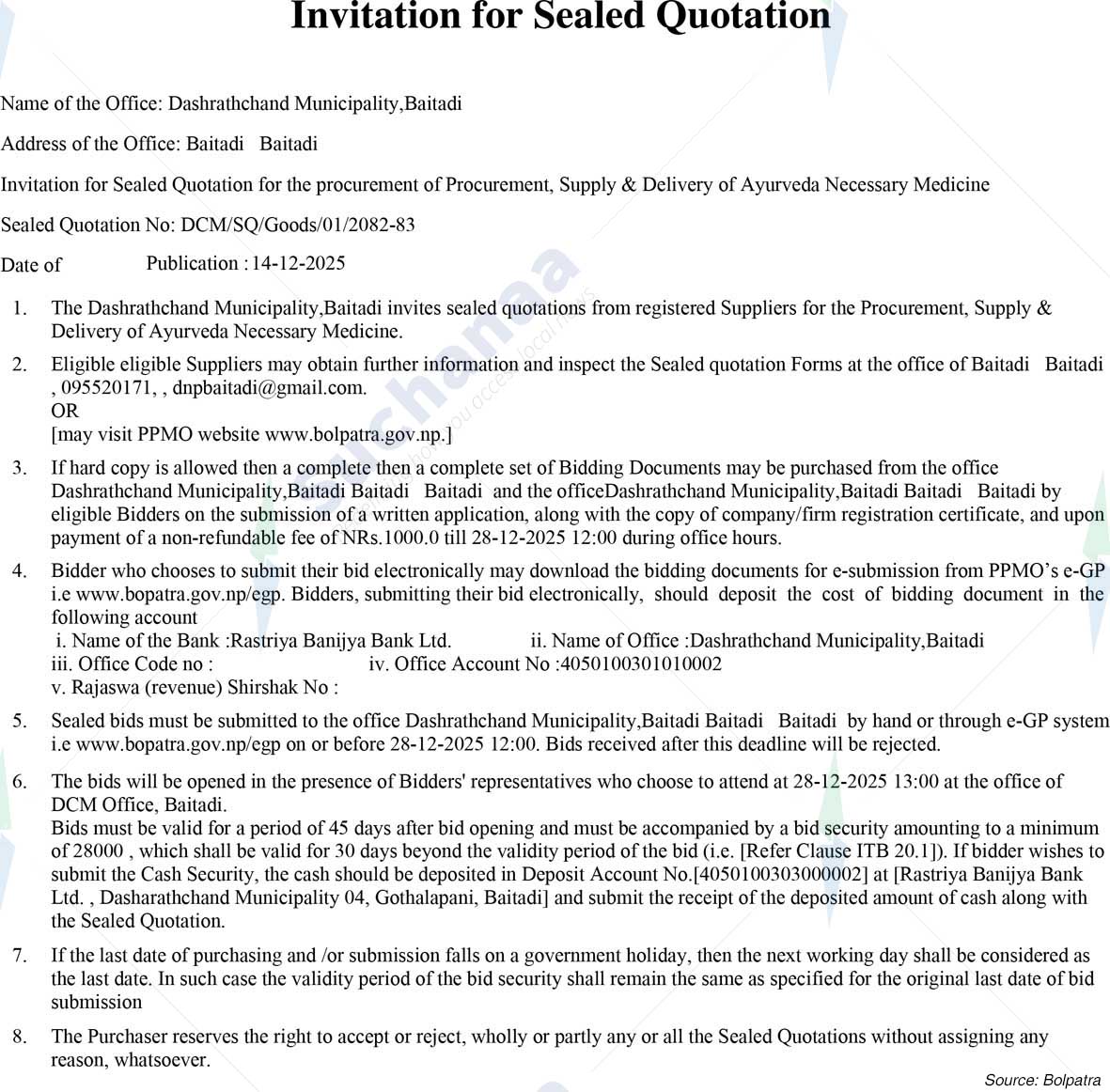 Dasharathchand Municipality