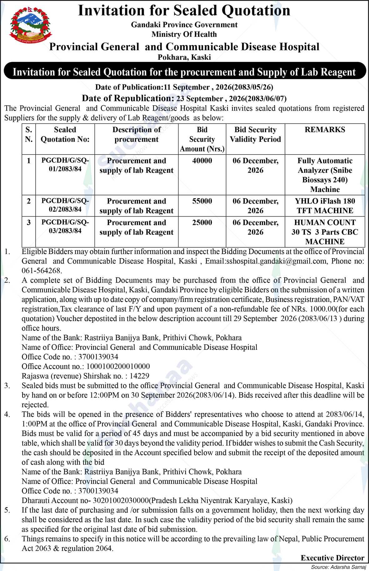 Provincial General & Communicable Disease Hospital (PGDH)