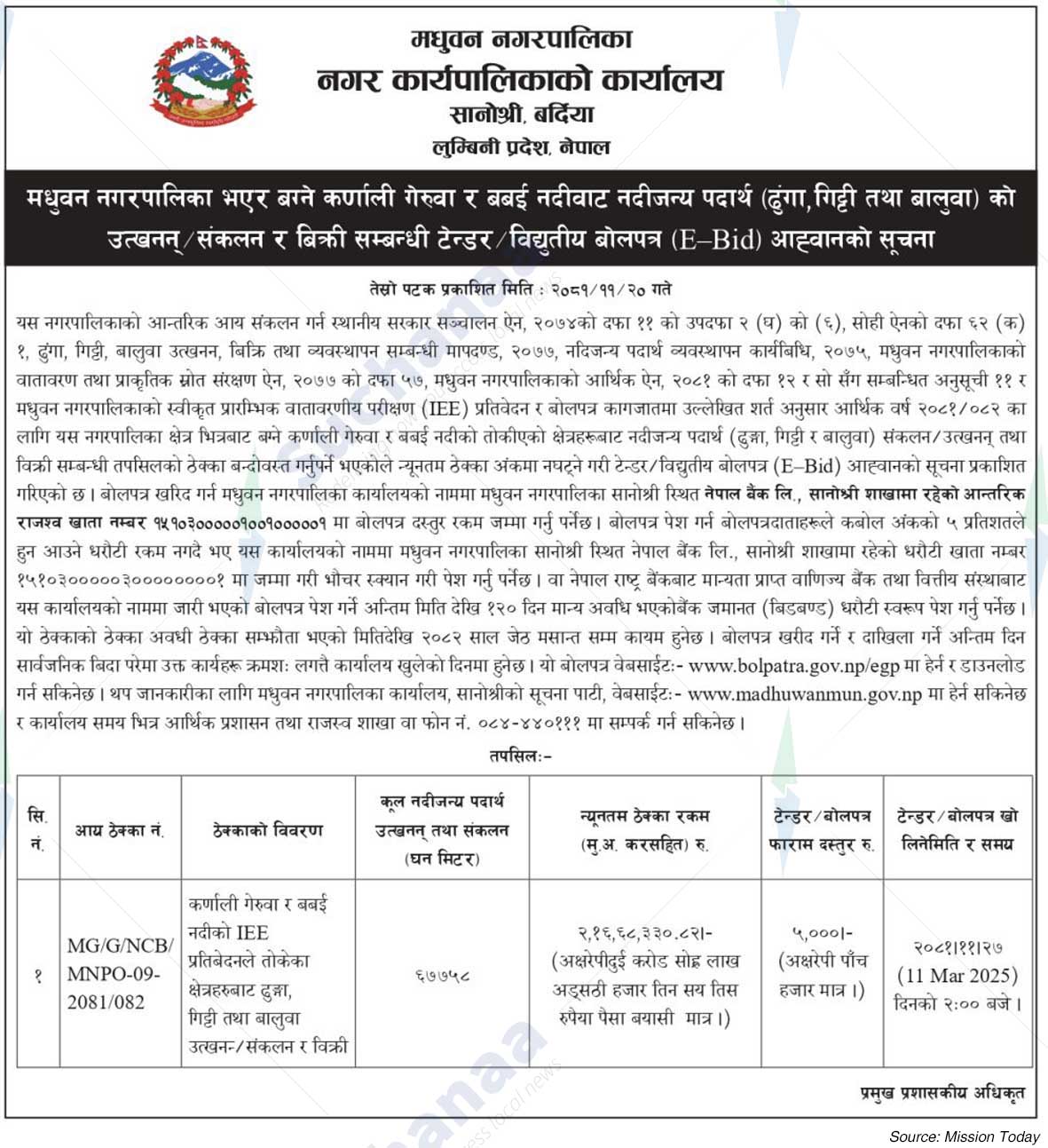 Madhuwan Municipality