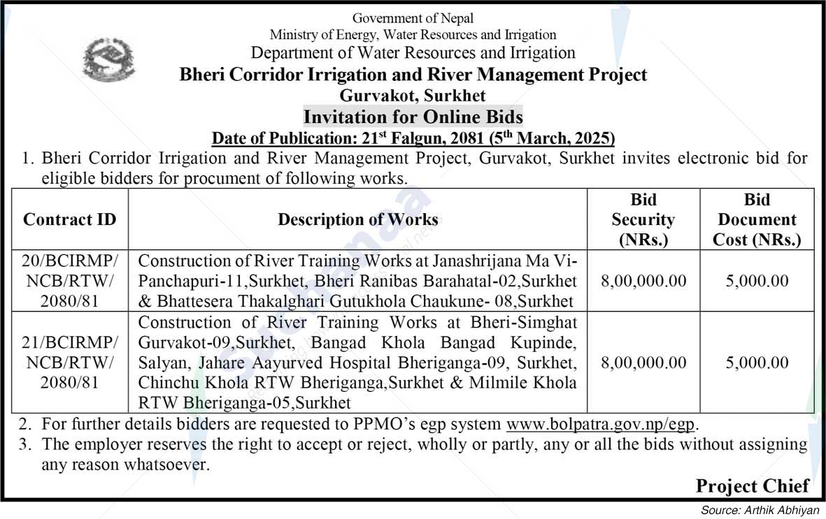 Bheri Corridor Irrigation and River Management Project