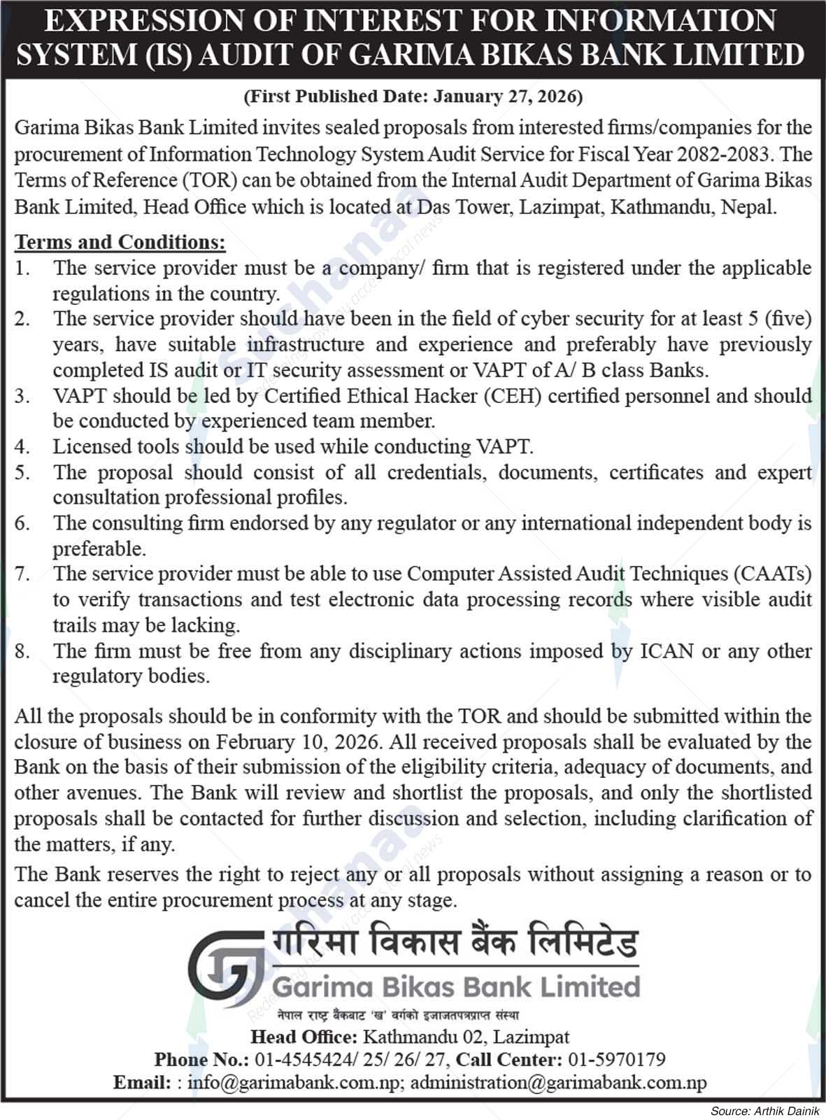 Garima Bikas Bank Limited