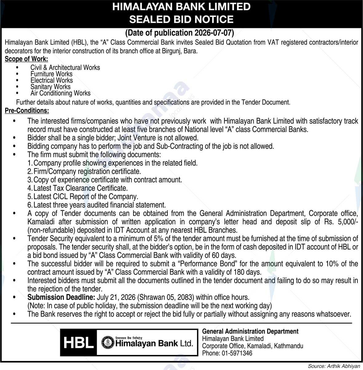 Himalayan Bank Limited