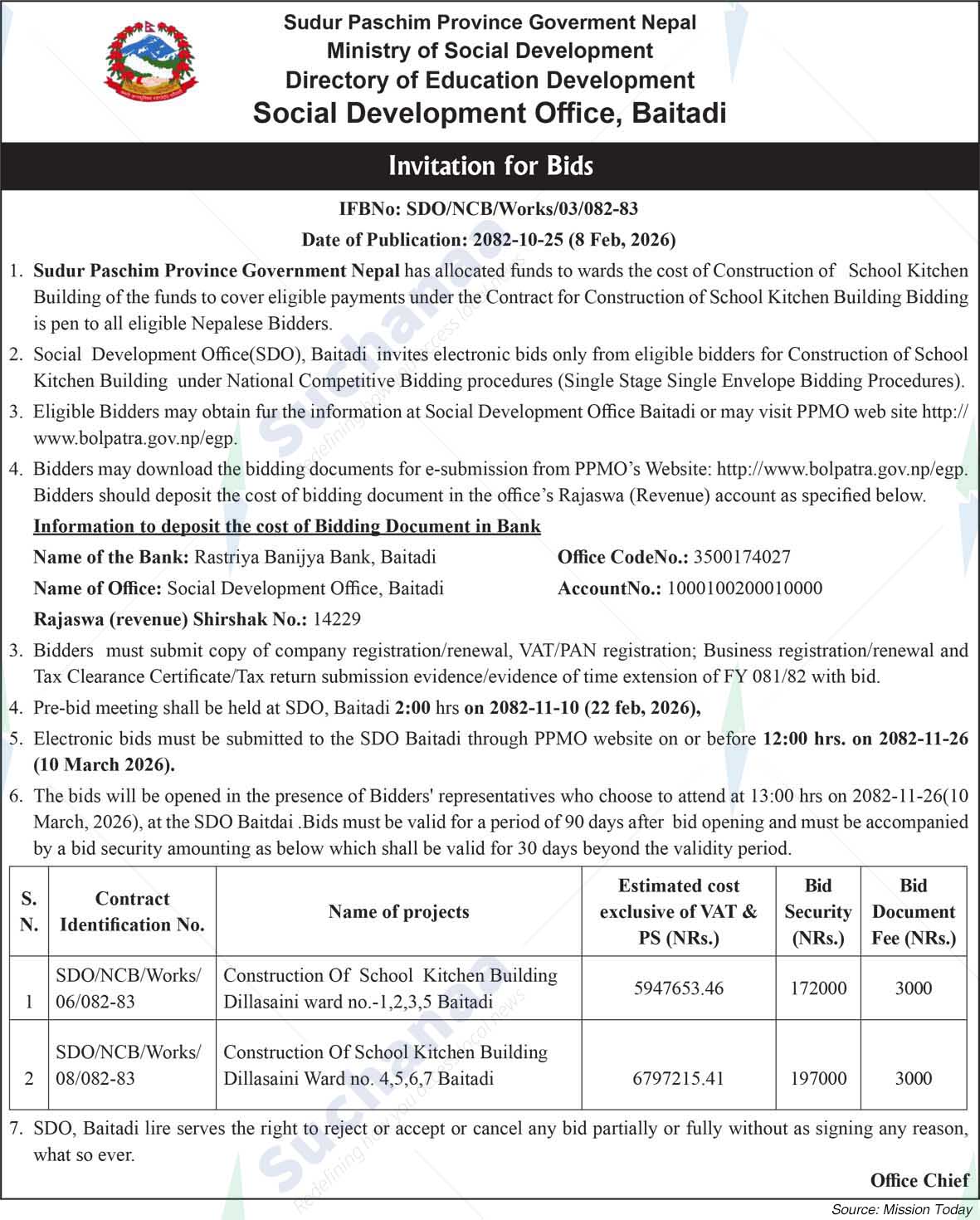 Social Development Office, Baitadi