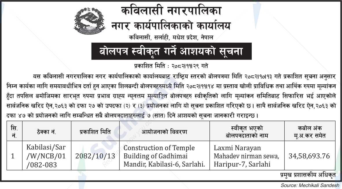 Kabilashi Municipality