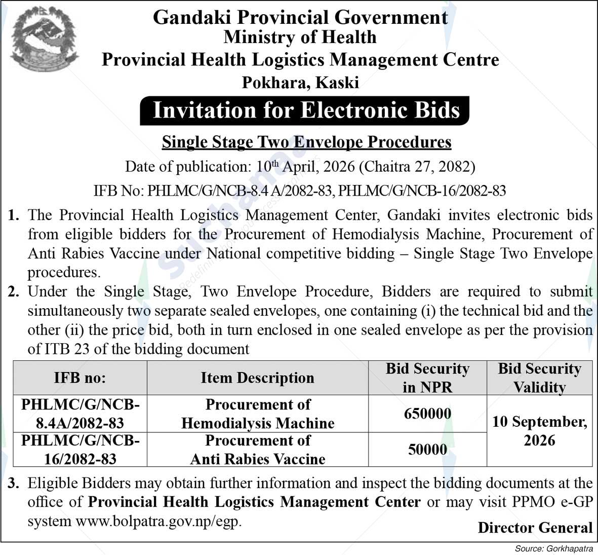 Province Health Logistic Management Center, Pokhara