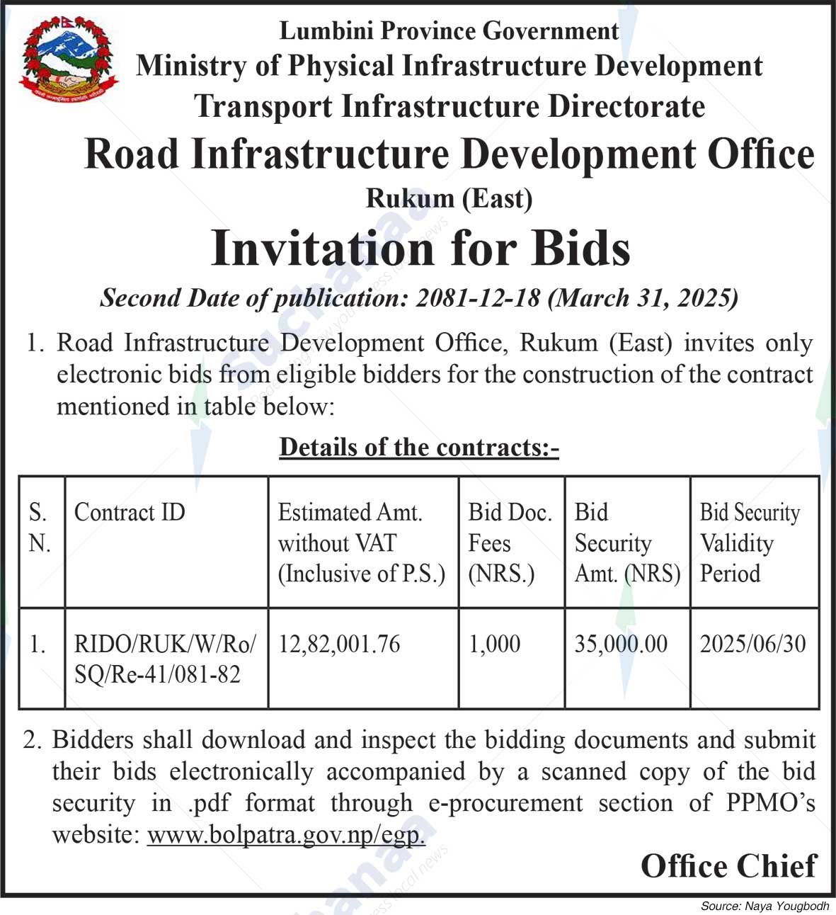 Road Infrastructure Development Office
