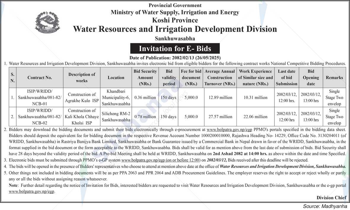 Water Resources and Irrigation Development Division, Sankhuwasabha