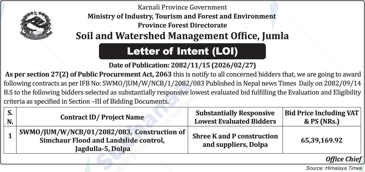 Soil and Watershed Management Office, Jumla