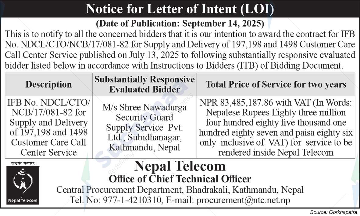 Nepal Doorsanchar Company Limited (NTC)