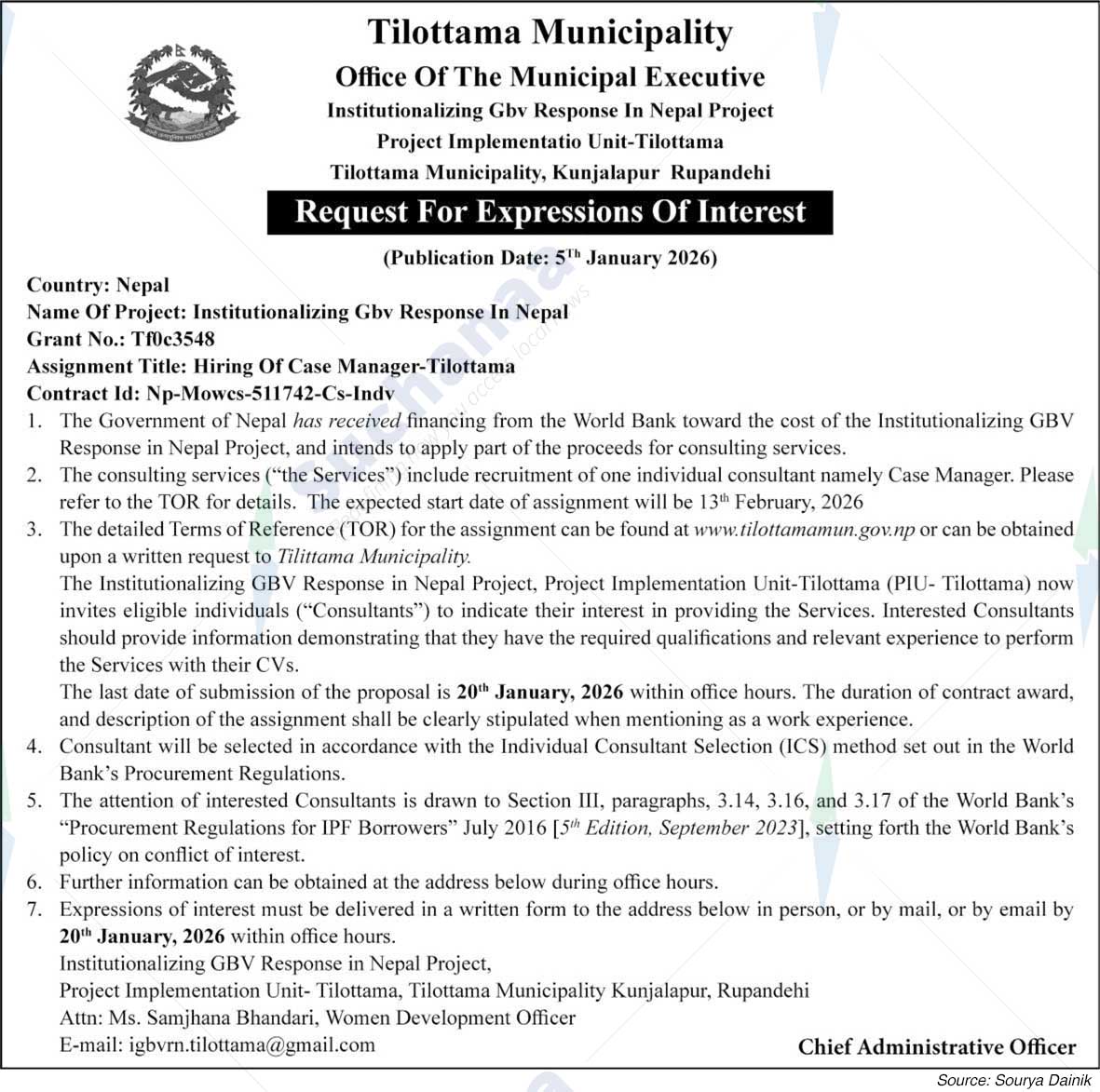 Tilottama Municipality