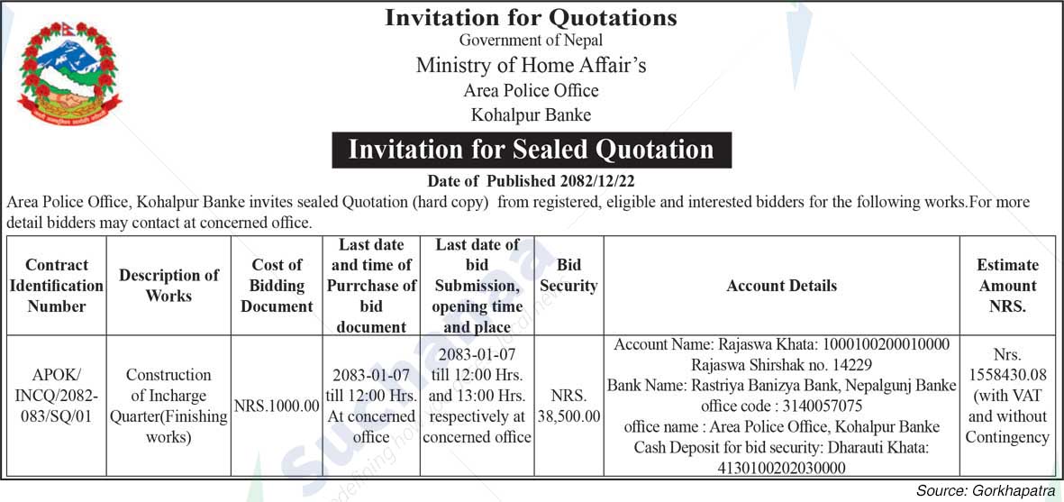 Area Police Office, Kohalpur, Banke