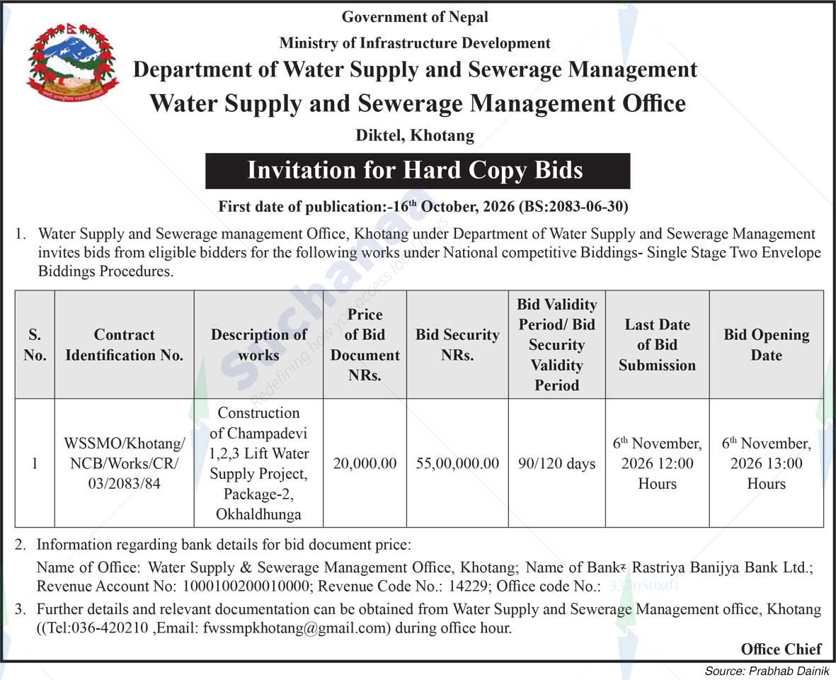 Water Supply and Sewerage Management Office, Khotang