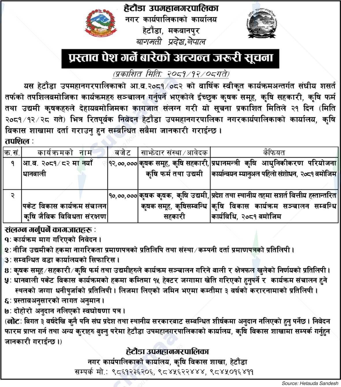 Hetauda Sub-Metropolitan City