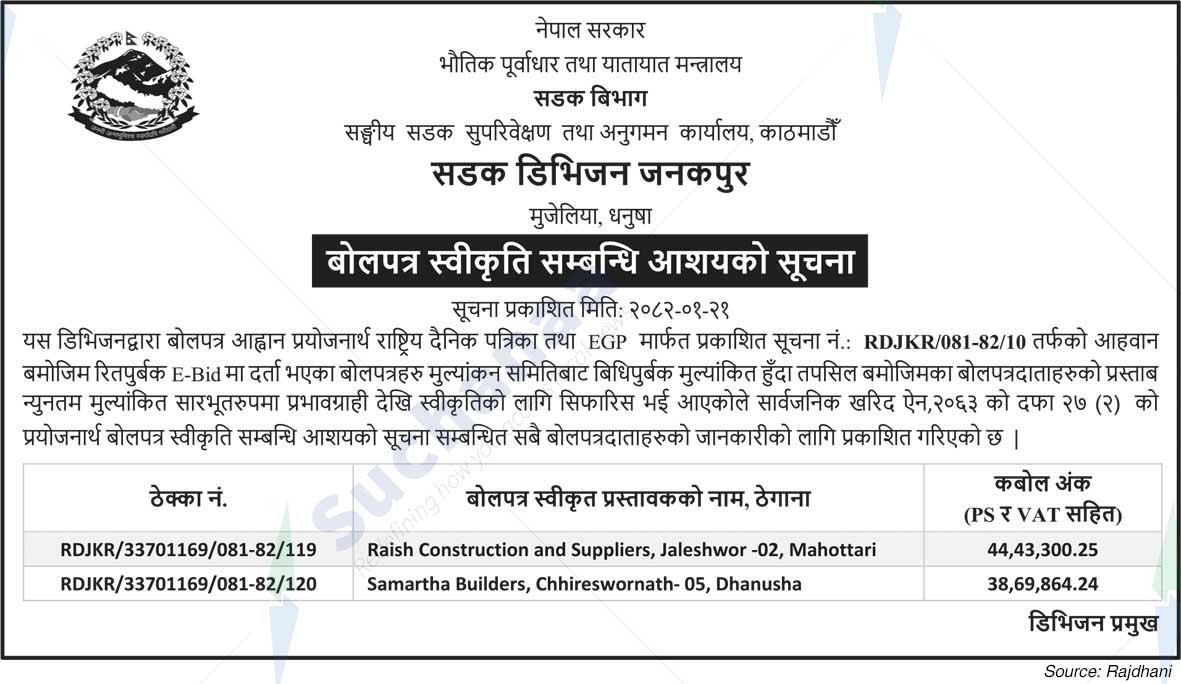 Road Division Janakpur