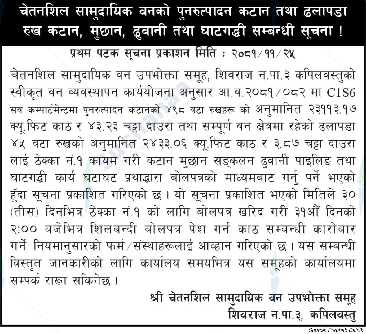 Shree Chetanshil Samudayik Ban Upavokata Samuha