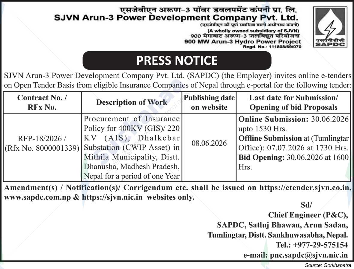 SJVN Arun-3 Power Development Company Pvt. Ltd.