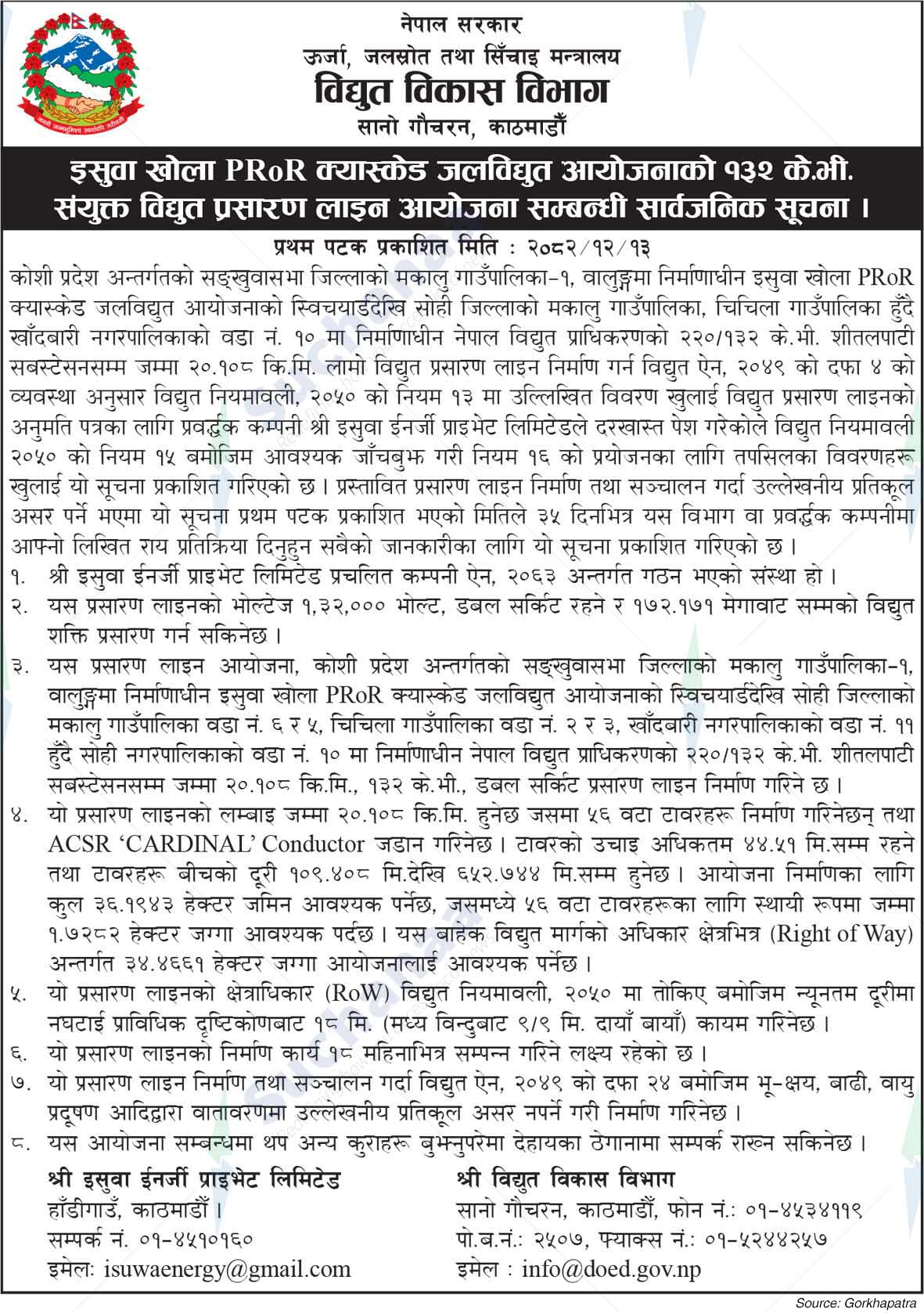 Department of Electricity Development