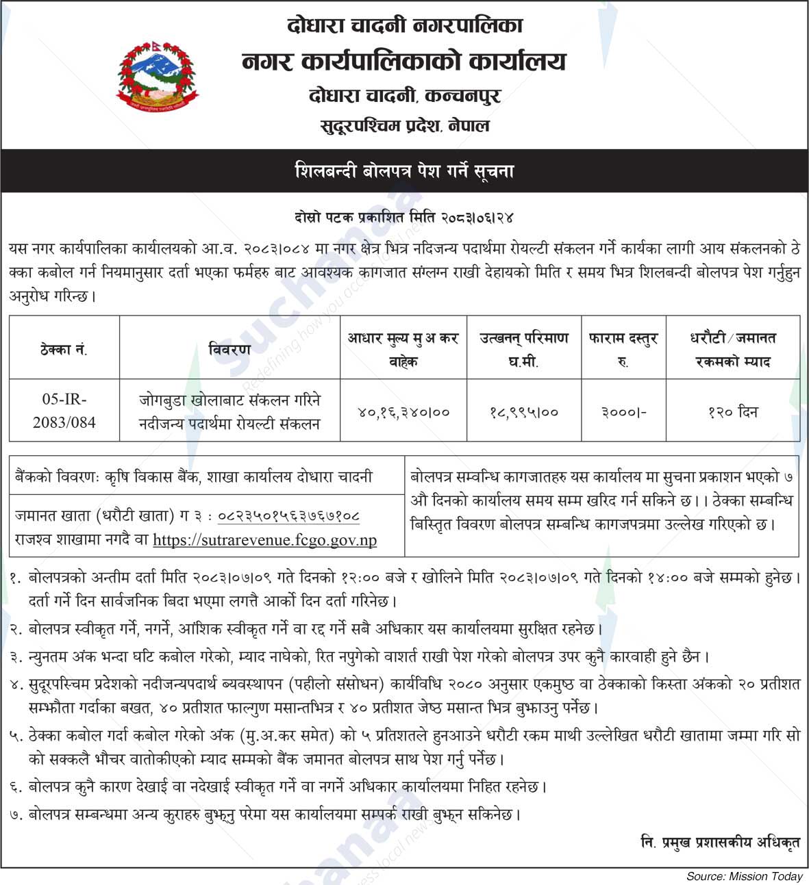 Dodhara Chandani Municipality