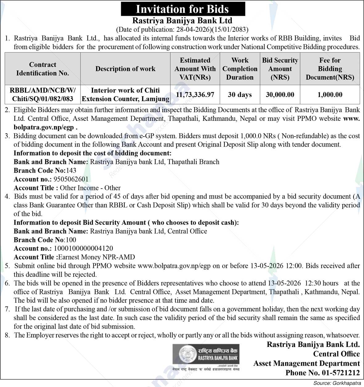 Rastriya Banijya Bank Ltd.