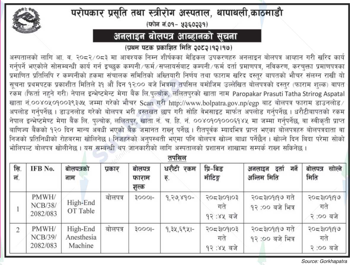 Paropakar Maternity and Women's Hospital