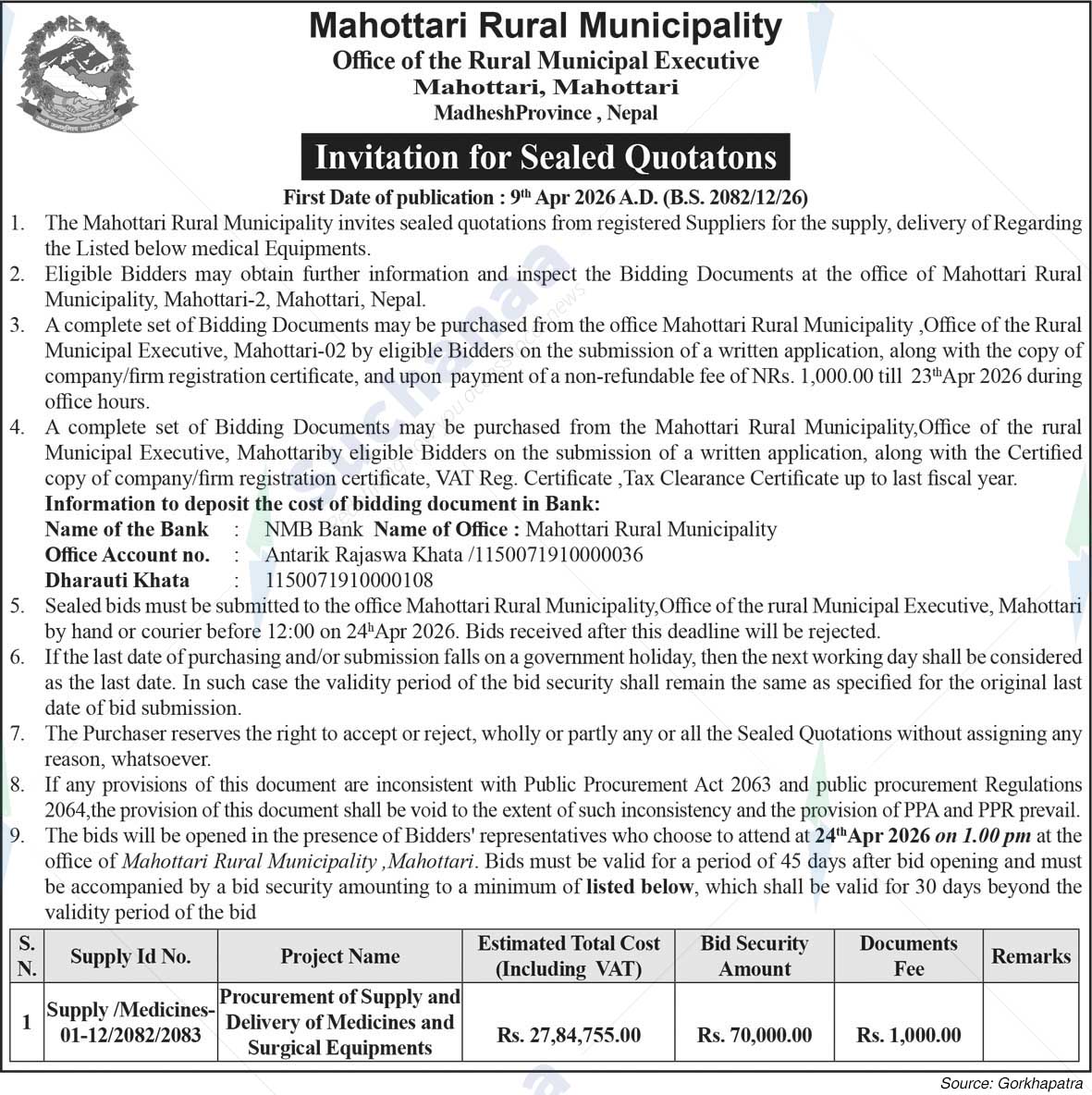 Mahottari Rural Municipality
