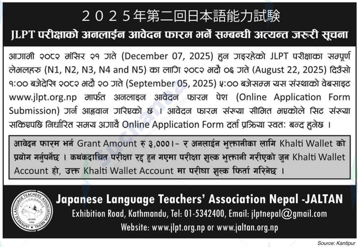 Japanese Language Teachers' Association Nepal - JALTAN