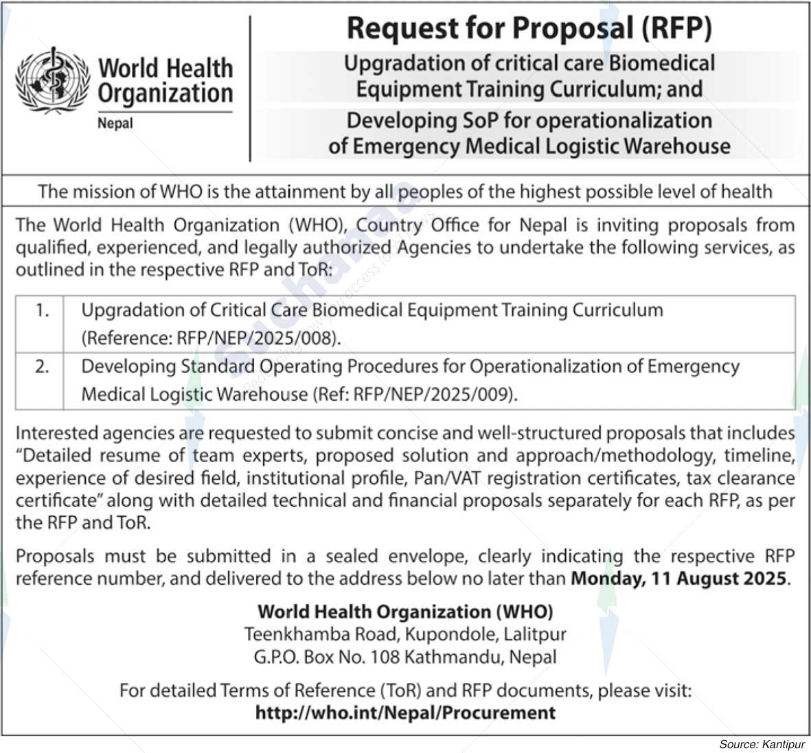 World Health Organization (WHO)