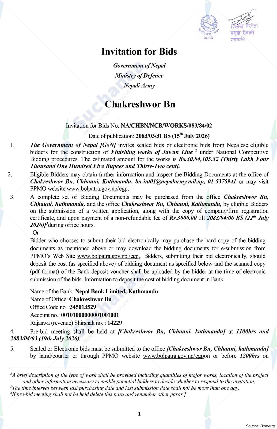 Chakreswor BN