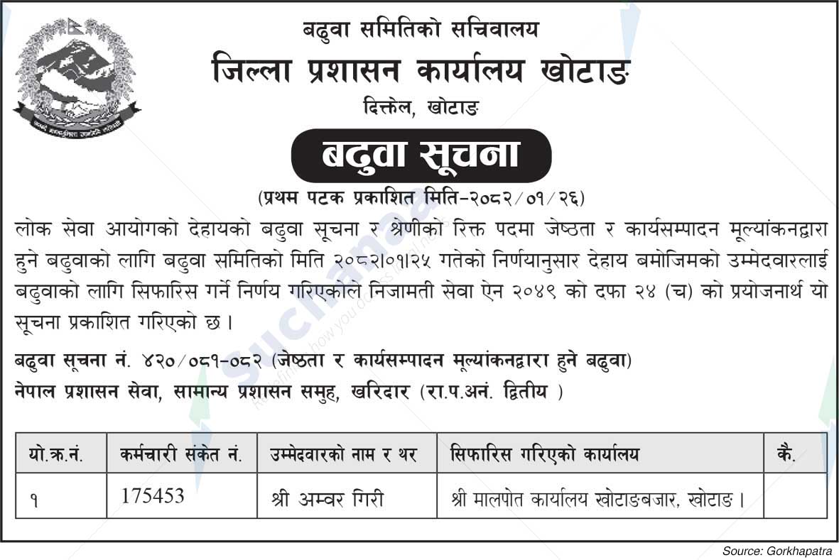 District Administration Office Khotang