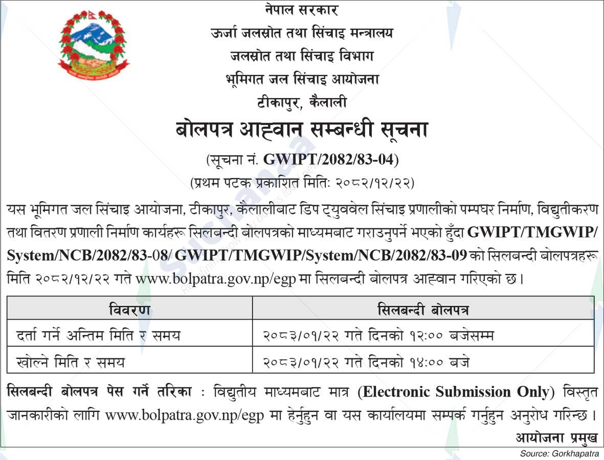 Ground Water Resources and Irrigation Development Division, Kailali