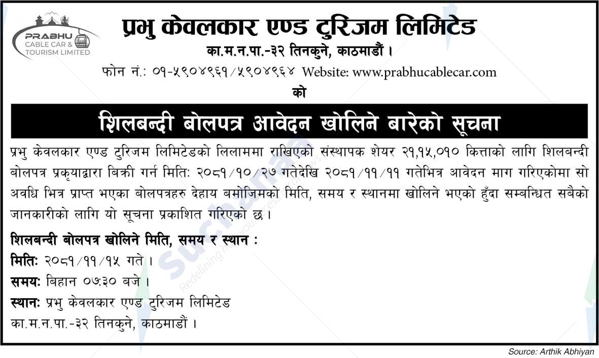 Prabhu Cable Car And Tourism Limited