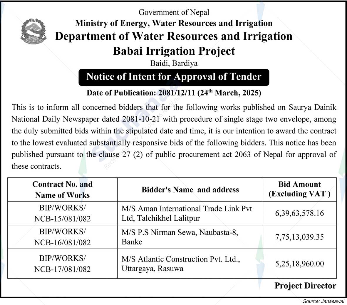 Babai Irrigation Project