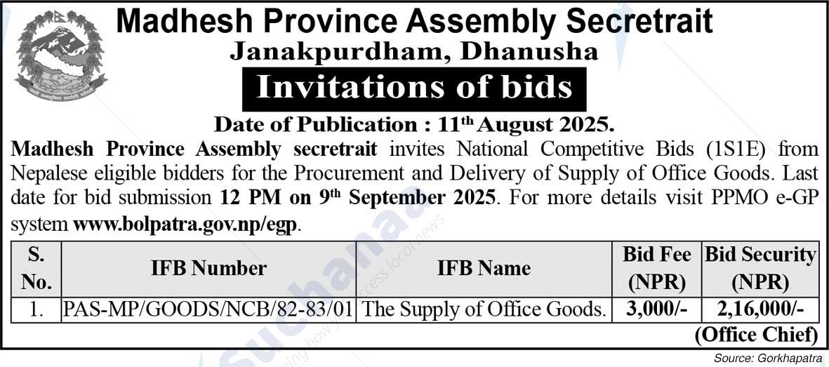 Madhesh Province Assembly Secretrait