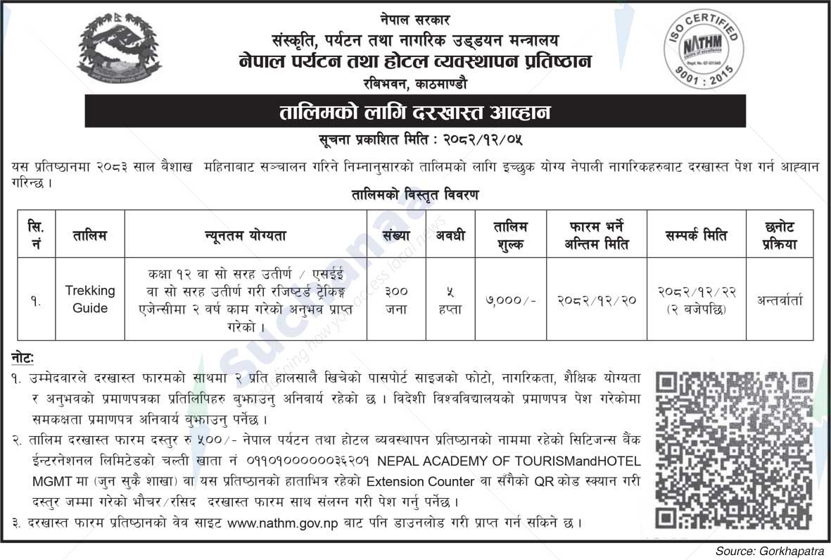 Nepal Academy of Tourism and Hotel Management (NATHM)