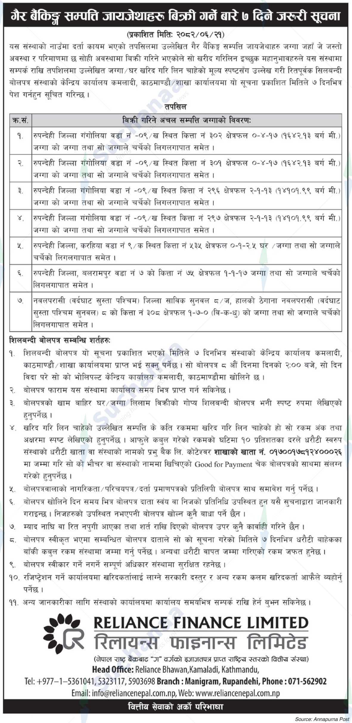 Reliance Finance Limited