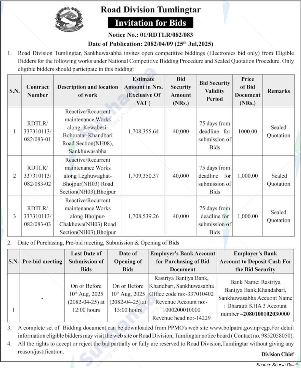 Road Division Tumlingtar