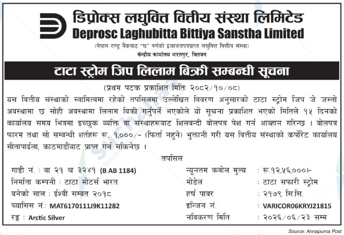Deprosc Laghubitta Bittiya Sanstha Limited