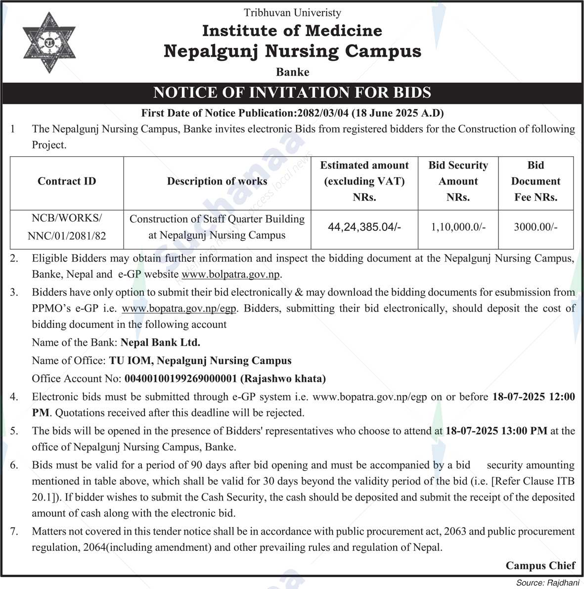 Tribhuvan University, Institute of Medicine